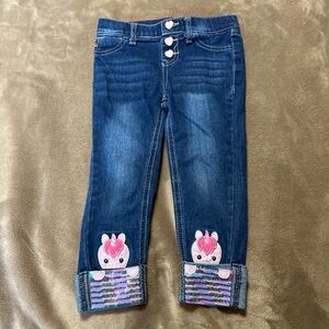 Vigoss Blue Kids Jeans with Unicorn Embroidery